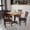 Walnut Wood Seat/Walnut Wood Frame, variant on Emma + Oliver Ladder Back Cherry Wood Chair