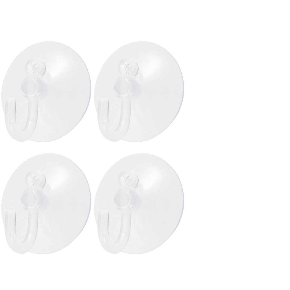 Unique Bargains 6 Pack Plastic Suction Cup Hooks in Clear Blue for Home and Kitchen Use