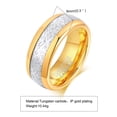 thumbnail image 2 of PAURO Men's Tungsten Carbide Gold Ring Dome Wedding Band 8mm Comfort Fit Size 9, 2 of 5