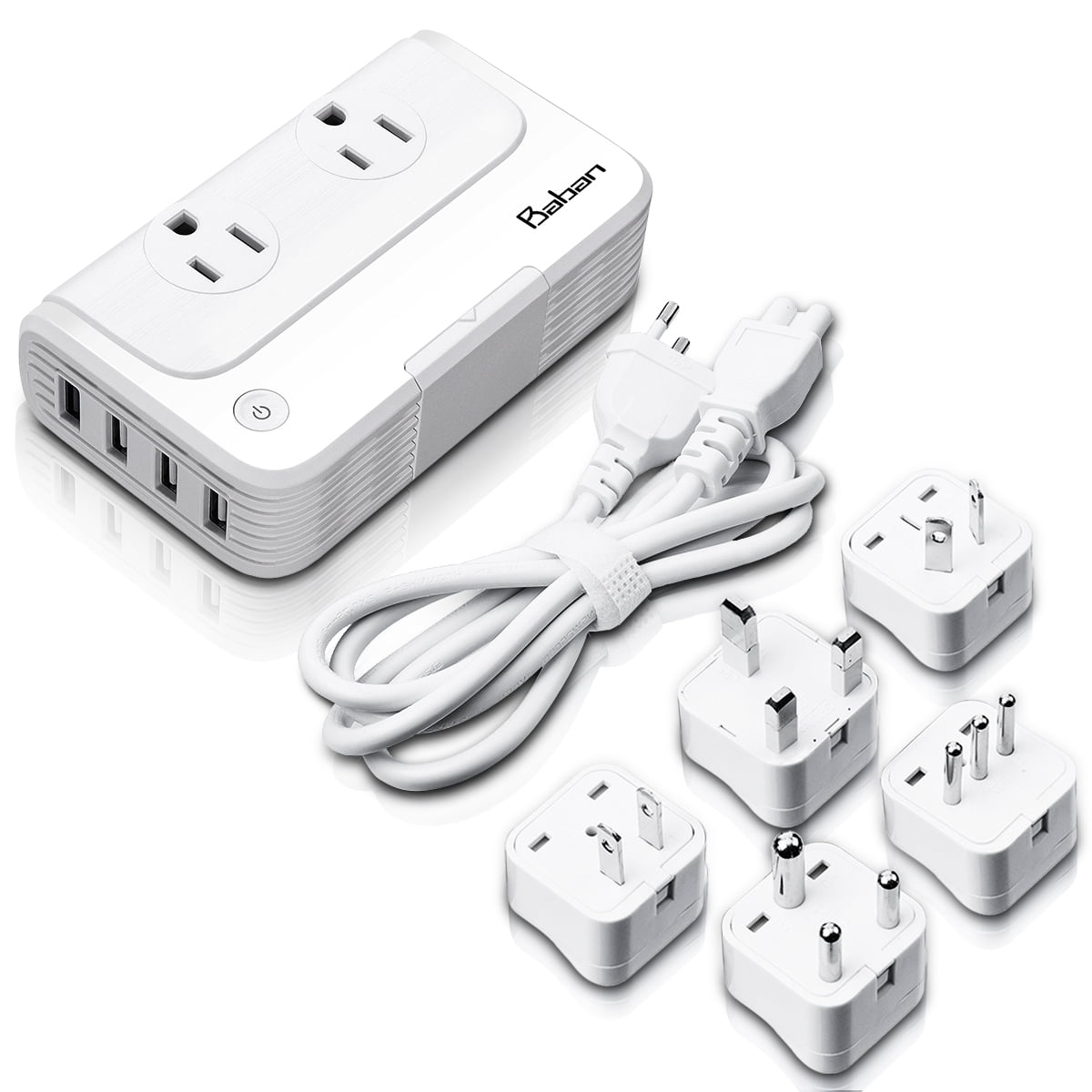 Baban Universal Travel Adapter 220V to 110V Voltage Converter with 4