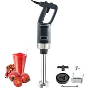 KFFKFF Commercial Heavy Duty Immersion Blender Heavy Duty Hand Mixer 304 Stainless Steel Hand Blender 500W 18,000 Speed Adjustable