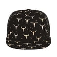 thumbnail image 2 of Haiem Cow Skulls Classic Snapback Cap Flat Bill Hat Baseball Cap Adjustable Size Cotton Dad Hat, 2 of 9