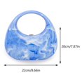 thumbnail image 2 of Bolso de media luna de acrílico para mujer Bolso de hombro de media luna de mármol Bolso hobo Bolso con asa superior, 2 of 7