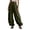 Army Green, variant on Women's Ruffled Hem Wide Leg Pants, Loose Fit High Waisted Casual Trousers for Women, Pleated Balloon Harem Pants with Elastic Waist, Trendy Summer Pants for Going Out Club Festival Work Black L
