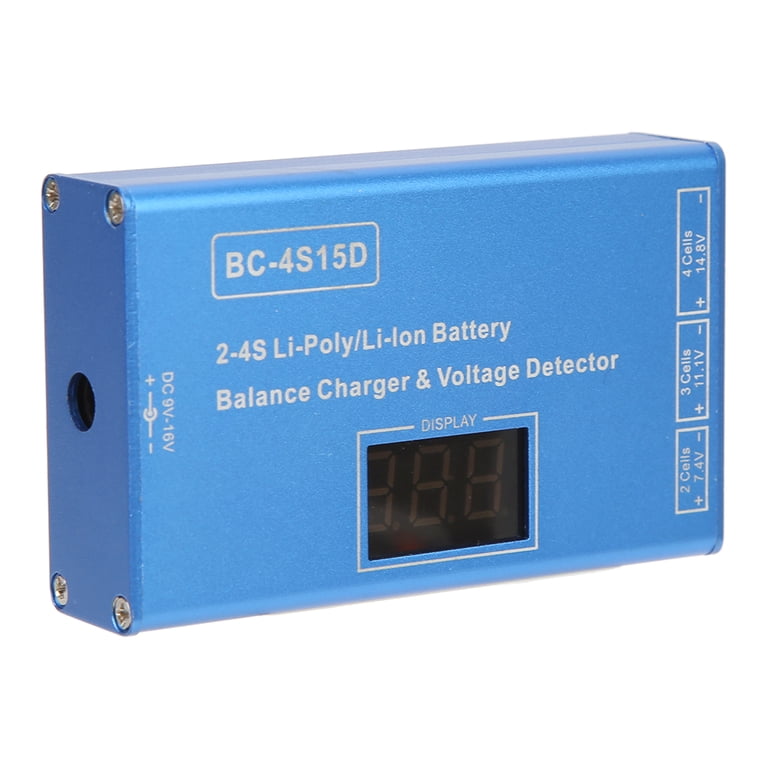 4 cell r c airplane lipo balancer charger Riousery Bc-4s15d RC Balance Charger for 2S 3S 4S High Accurate Lipo Battery Charger 25W with Voltage Display for Model Airplane Car Ship Vehicles US