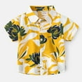 thumbnail image 2 of Eashery Unisex Baby Clothes Baby Tees Kids Toddler Flannel Shirt Jacket Casual Beach Short Sleeves Lapel Button Down Baby Boys Shirt Top Outwear Yellow 2-3 Years, 2 of 3