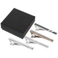 thumbnail image 1 of 4pcs Fashion Tie Clips Copper Necktie Clasps Business Tie Clamp (Assorted Color), 1 of 9