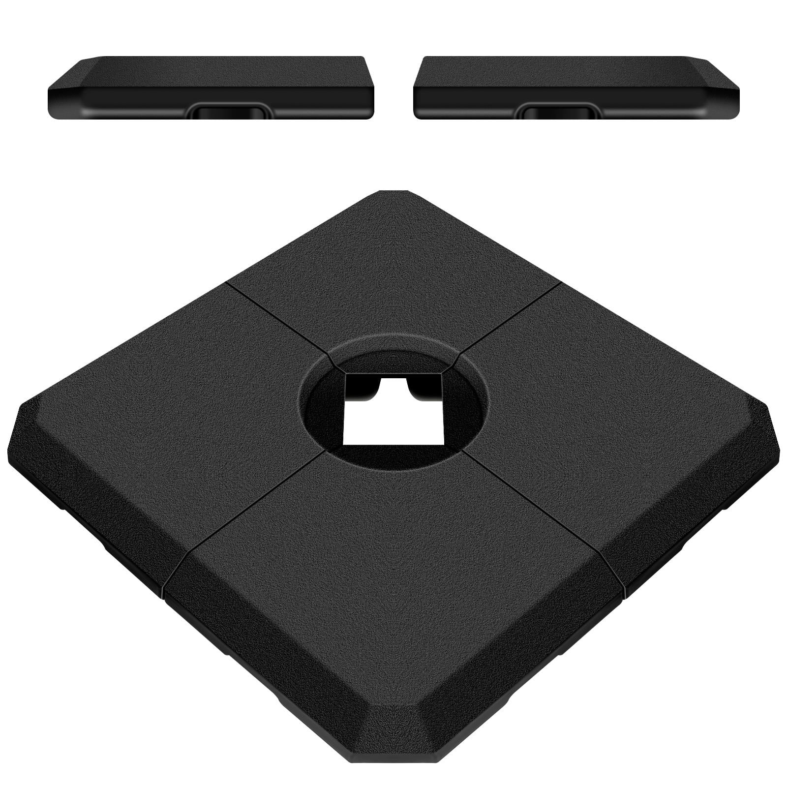 4-Piece Offset Umbrella Base with Stackable Panels, 317LBS Cantilever Umbrella Weight for Patio, Easy Storage
