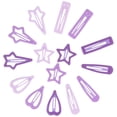 thumbnail image 3 of 15 pinzas para el pelo con broches adorables, horquillas de metal (estrella de cinco puntas, corazón, lágrima, rectángulo, estrella de cuatro puntas), 3 of 7