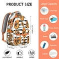 thumbnail image 6 of Papaya Print College Backpack - Fashionable & Roomy Bookbag for Students, Ergonomic Shoulder Straps, Ideal Gift for High School & University, 6 of 6