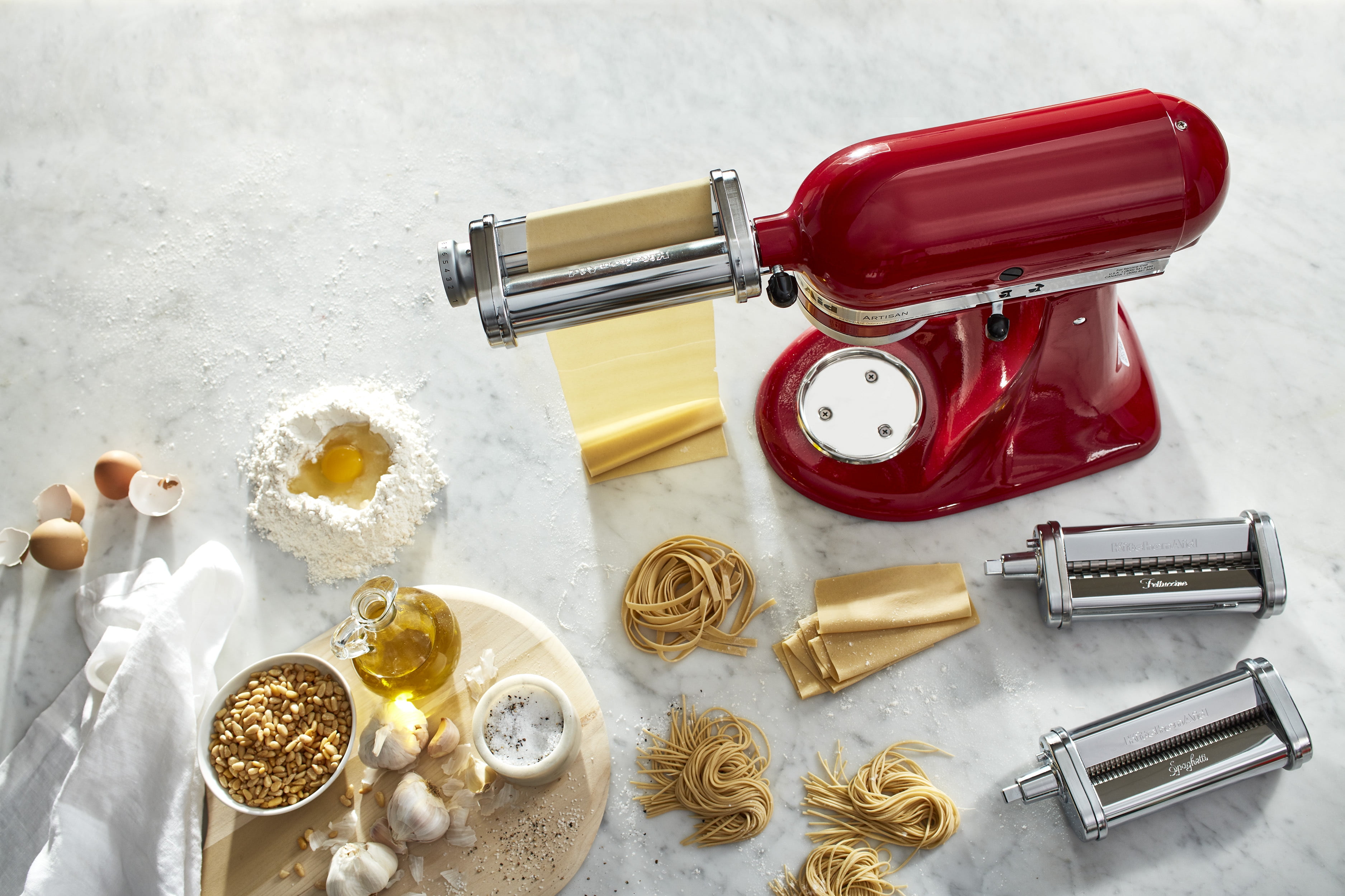 KitchenAid KSMPRA 3-Piece Pasta Roller & Cutter Attachment Set