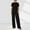 11#Black, variant on Gmdeguo Loungewear Sets for Women Casual Crew Neck Short Sleeve Tops and Drawstring Wide Leg Trousers Leisure Suits 2 Piece Outfits Tracksuits with Pockets