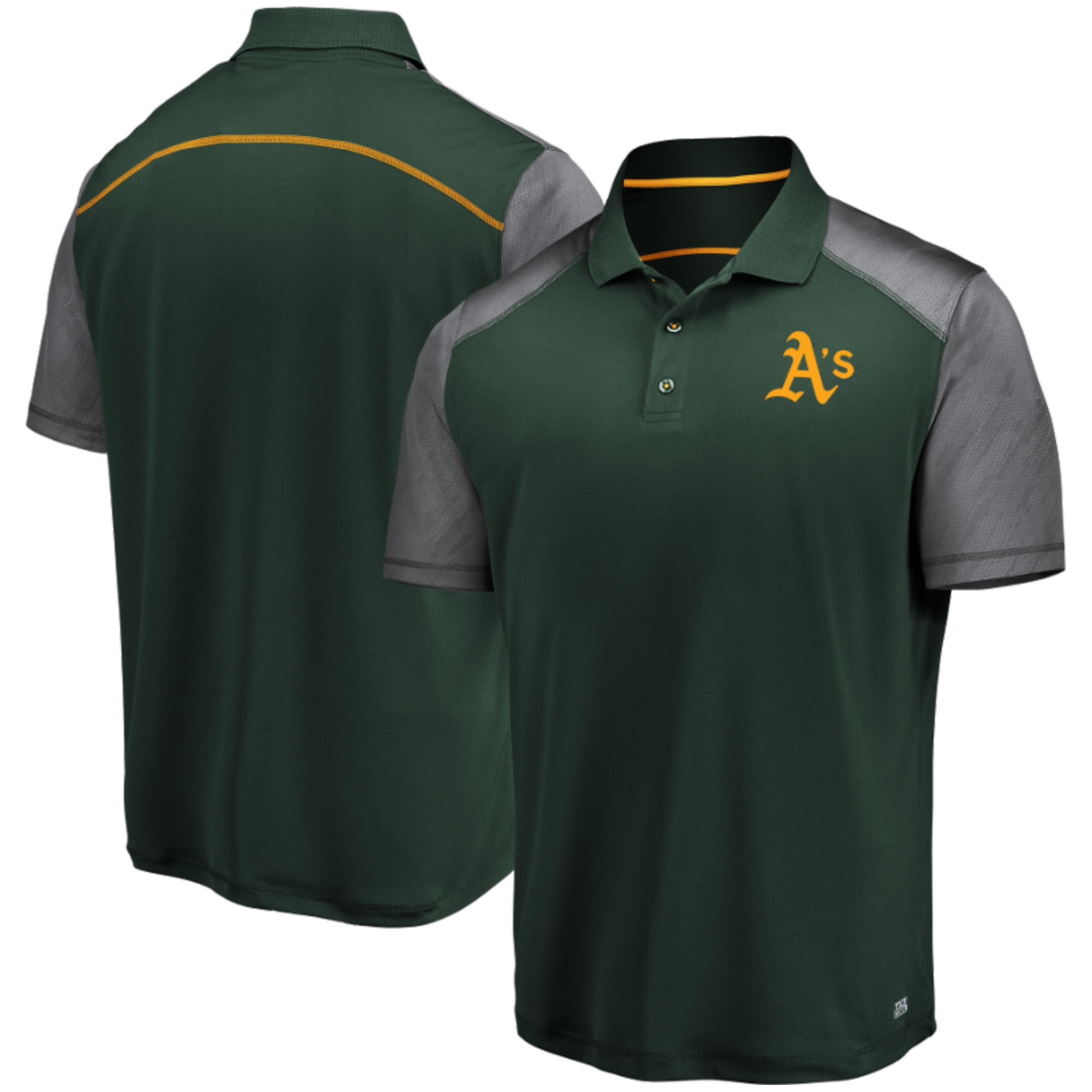 Men's Majestic Green Oakland Athletics Cool Base Polo by MAJESTIC LSG