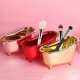 thumbnail image 1 of Organizer Box Space-saving Anti-slip Storage Water-proof Bathtub Shape Makeup Storage Box for Bathroom, 1 of 8