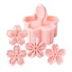 thumbnail image 1 of Cookie Mold Stamp Biscuit Cutter Set of 5 Cherry Blossom Mooncake Mould for Kitchen DIY Baking Decoration Tools Utensil, 1 of 4