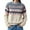 #642 White, variant on Women’s Rainbow Striped Sweater, Crew Neck Long Sleeve Boho Knitwear, Multicolor Knit Pullover for Fall Winter