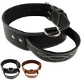 thumbnail image 1 of Dog Collar, Quick Control Soft Inside Padded PU Leather Dog Collar with Handle for Meduim Large Dogs Walking Training (Color : Black, Size : 4.5x48.5CM), 1 of 7