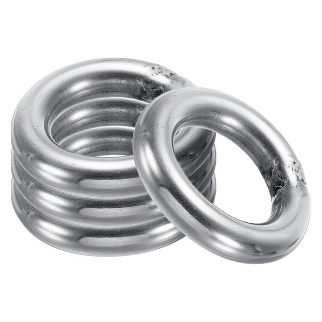 Unique Bargains Anneaux en Métal 24mm, Lot de 4 Anneaux Ronds en Acier Inoxydable 304 pour Sacs de Matériel