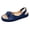 Dark Blue, variant on Women's Bowknot Slingback Sandals Open Toe Orthopedic Low Platform Casual Dress Shoes Summer Non Slip Walking Slippers Beige Size 10.5