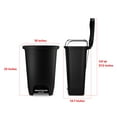 thumbnail image 5 of Glad 13 Gallon Plastic Step on Trash Can, Black, 5 of 7