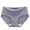 Grey, variant on frariair Seamless Underwear for Women Solid Color Cotton Crotch Breathable Ice Silk Thin Mid Waist Shapewear for Women
