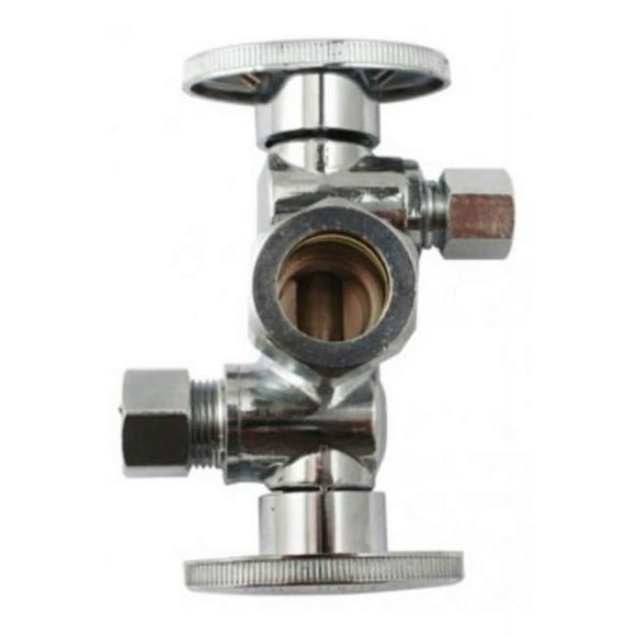Keeney K2904DHLF 250 psi à Trois Sens Quart de Tour Double Vanne d'Arrêt 0.37 Po.