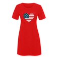 thumbnail image 4 of RT5YKing Robe Décontractée Mode Printemps Été Jour de l'Indépendance Manches Courtes Col Rond Mi-Mollet Robes pour Femmes 2023, 4 of 4
