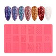 thumbnail image 3 of Trayknick Nail Template Exquisite Practical Colorful Silicone Nail Stemping Plates for Girl, 3 of 12