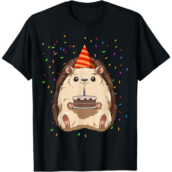Hedgehog Birthday Theme Unisex T-Shirt for Men Women Kids Toddler