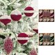 thumbnail image 4 of Adornos navideños con bolas flocadas para árbol de Navidad, adornos navideños decorativos, juego de 10 adornos navideños con diamantes de imitación, 4 of 5