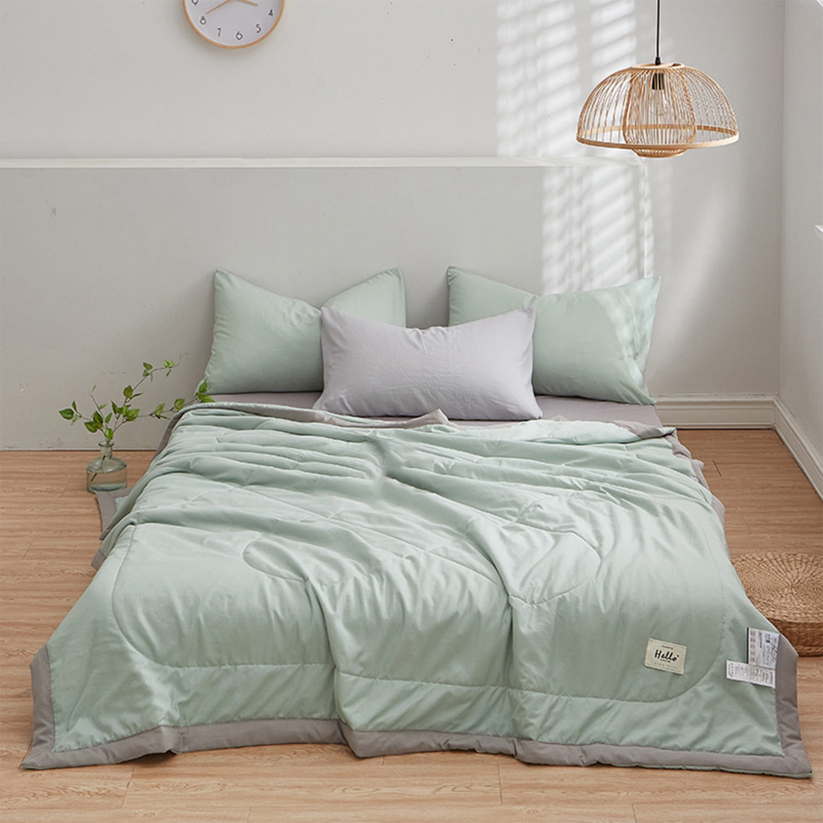 Jubipavy Machine Washable Quilt Lightweight Cotton Quilt Ideal For AirConditioned Rooms All-Season Cool Comfort Easy Care Summer Saving