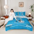 thumbnail image 4 of Castle Fairy Football Game Bedding Comforter Set 2pcs for Teens Boys Girls,Blue Grey Twin Comforter Sets Microfiber,Sport Theme Breathable Bedding Set,Super Cozy Room Decor,Reversible, 4 of 8