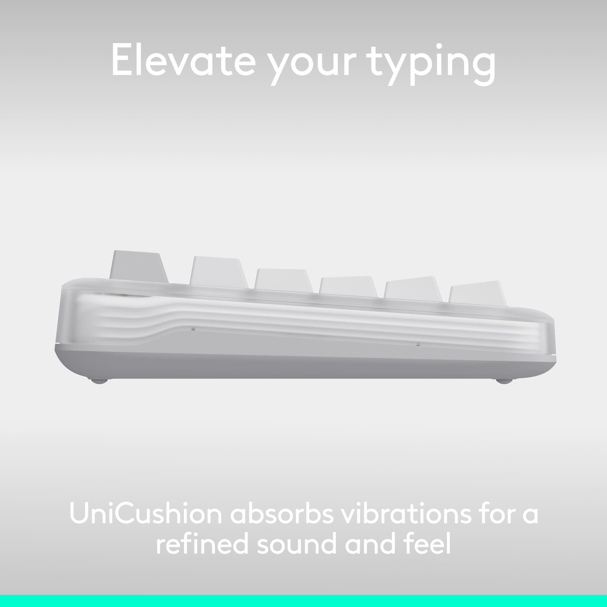 Logitech Alto Keys K98M wireless mechanical keyboard, customizable keyboard with vibration absorbing gasket, Bluetooth, Off White