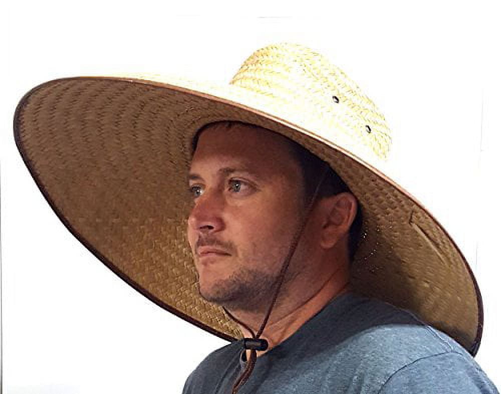Double Weaved Hard Shell Shade Hat Wide Brim Straw Hat