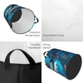 thumbnail image 2 of Balery Blue Iceberg Leaf Wolf Cesta de ropa redonda con asas, impermeable, independiente, para ropa, juguetes, dormitorio y familia-Small, 2 of 6