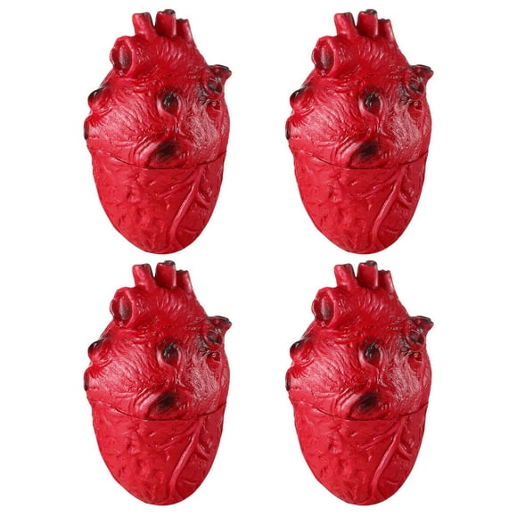 4 Uds. De simulación de corazón sangriento, órganos sangrientos aterradores, accesorios para fiestas de Halloween