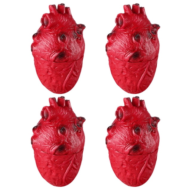 4 Uds. De simulación de corazón sangriento, órganos sangrientos aterradores, accesorios para fiestas de Halloween