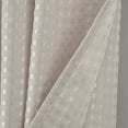 thumbnail image 6 of Serafina Home Taupe Beige Fabric Shower Curtain for Bathroom: Hotel Luxury Bento Waffle Box Jacquard Weave, 6 of 6