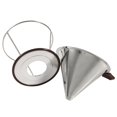 thumbnail image 3 of LHCER Coffee Filter, Coffee Filter Holder, Portable Drip Drippe Stainless Steel Coffee Filter Double Layer Mesh Coffee Infuse American Coffee Filter For Cafe Kitchen, 3 of 8