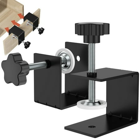 

verlacod 2Pcs Drawer Front Installation Clamps Stainless Steel Drawer Fixing Clips Fast Jig Cabinet Tool Stable Woodworking Furniture Right Angle Fixing Clamps for Tables Desks Mount