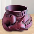 thumbnail image 3 of Fantasy Dragon Egg Yarn Bowl Ganchos de ganchillo Organizador de almacenamiento de hilo (Rojo Negro), 3 of 8