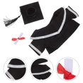 thumbnail image 3 of 1 Set Bear Doll Graduation Gown And Cap Set Cute Plush Stuffed Animal Grad Costume For Graduation Ceremonies Parties And Photos, 3 of 3