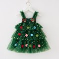 thumbnail image 5 of Kiijoy Girls Christmas Party Dresses Sleeveless Tulle Princess Dress, Green, Size 12M-6Y, 5 of 5