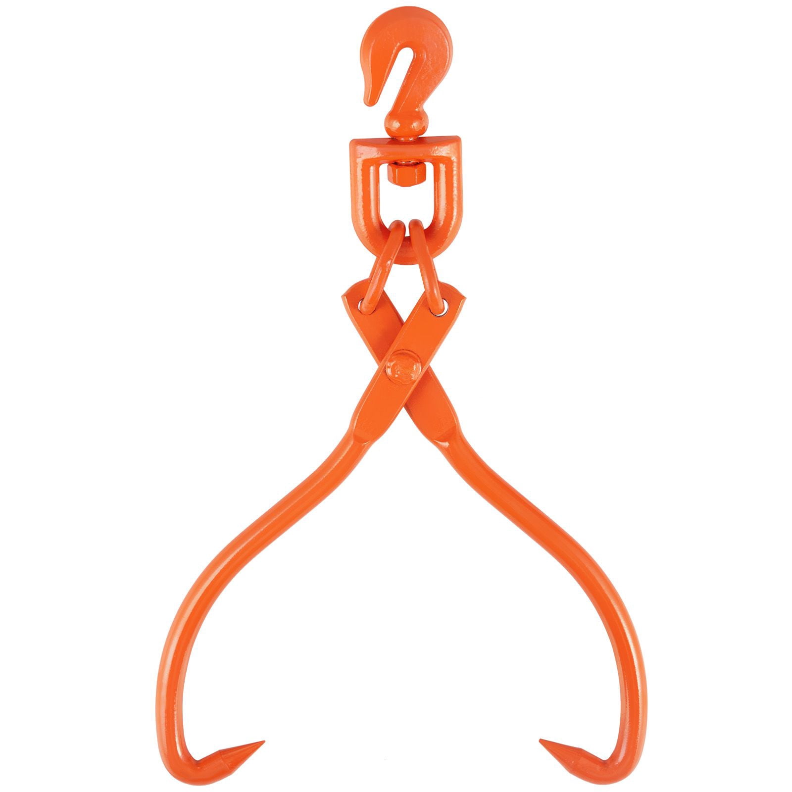 Log Skidding Tongs with 20" Max Opening, 772 lbs Capacity, #45 Steel, 360° Rotating Ring, for Tractor ATV Truck Log Transport