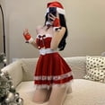 thumbnail image 4 of Venta caliente de ropa navideña, vestido de mucama navideña para adultos, vestido navideño rojo sexy de viento puro, traje, 4 of 5