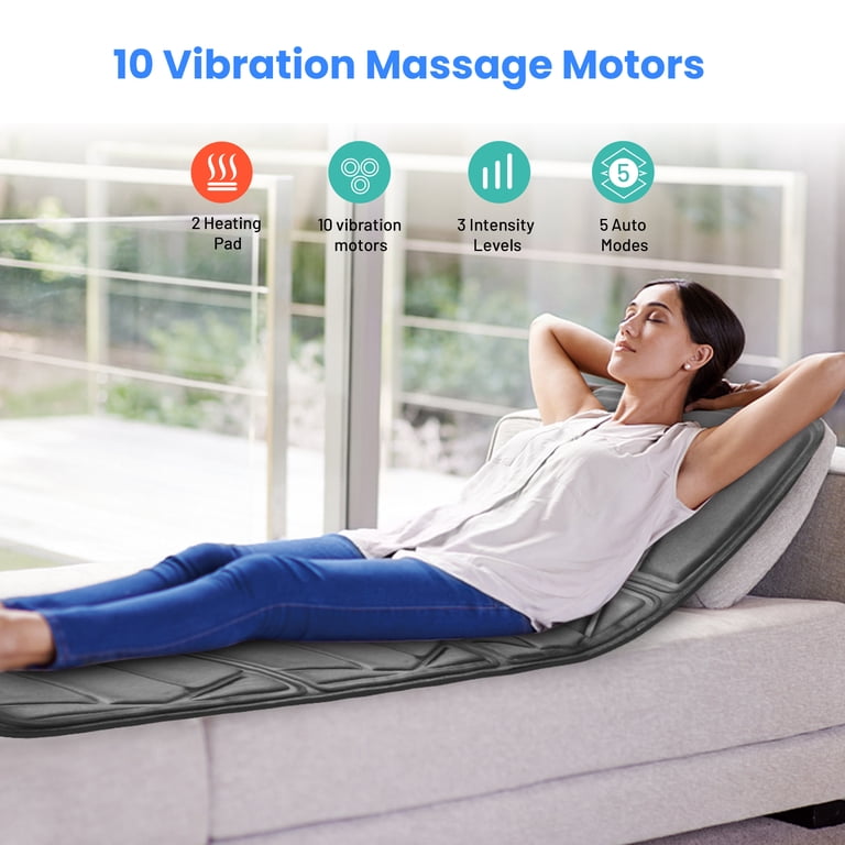 Snailax Full Body Massage Mat with Heat, Gray photo 3