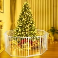 thumbnail image 3 of Costway 8 Panel Safe Metal Gate Play Yard  Barrier Pet Fence Wall-mount Adjustable, 3 of 10