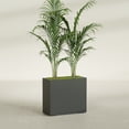 thumbnail image 2 of Greenline Fiberglass Alice Rectangle Planter - Indoor/Outdoor Large Fiberglass Lightweight Planter - 36" x 16" x 32" (Matte Charcoal), 2 of 7