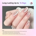 thumbnail image 6 of SAVILAND Glassy Cat Eye 5-In-1 One-Step Gel Nail Polish Kit, Quick Easy, Jelly Silver, 15ml/0.51 fl.oz, 6 of 7