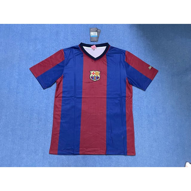 Camiseta Clásica De Manga Corta De Verano Azul Y Roja De Local Del Barcelona 1998-99XL